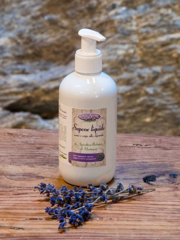 Liquid soap with the mountain bio-lavender